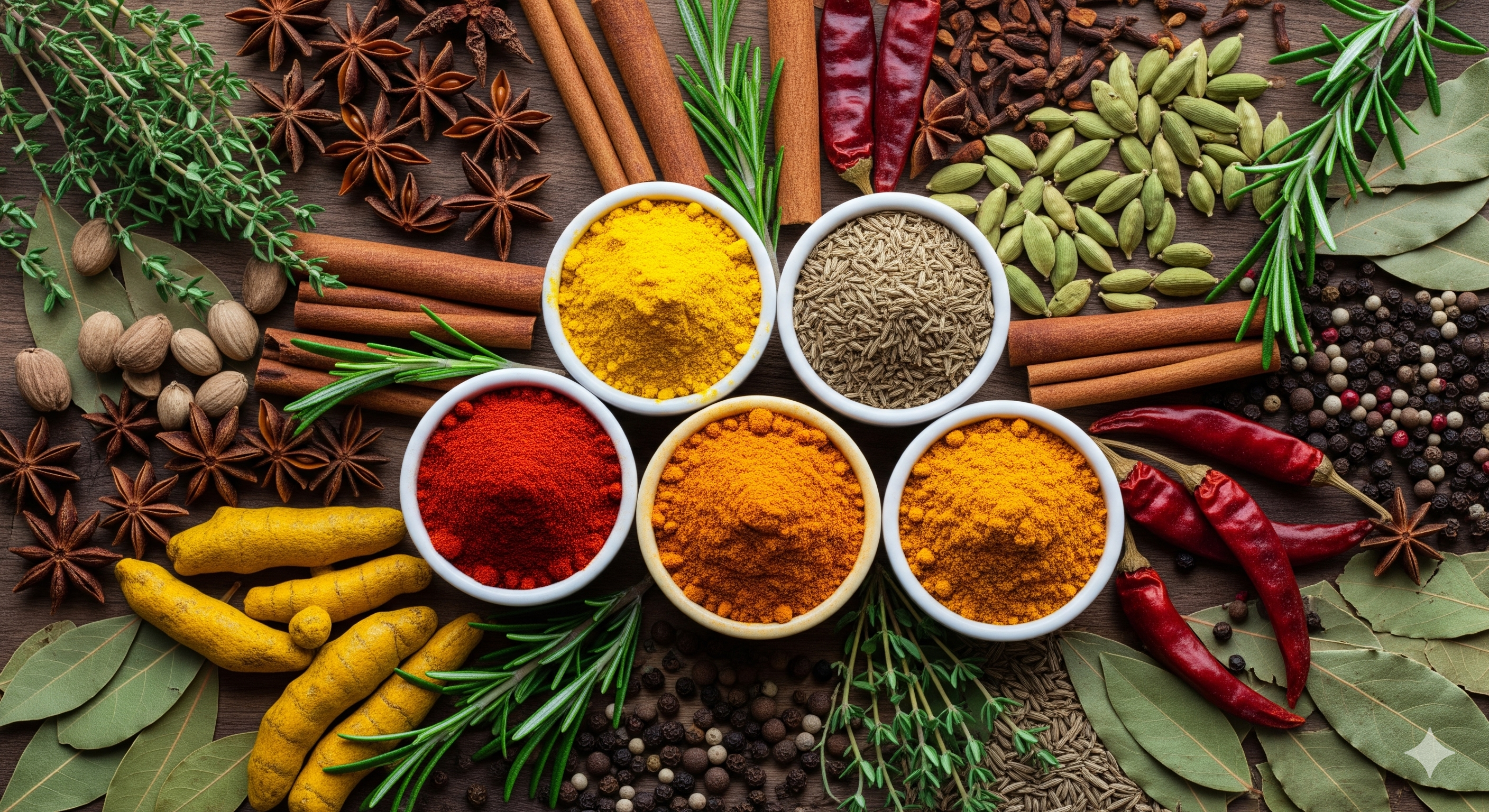 Aromatic spices and herbs for global markets.