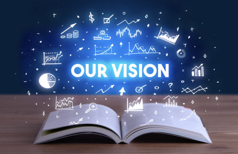 A team discussing vision and strategy.